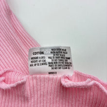 Load image into Gallery viewer, Girls Bonds, pink ribbed cotton singlet top, GUC, size 000,  