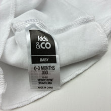 Load image into Gallery viewer, Unisex Kids &amp; Co, white cotton singlet top, bear, EUC, size 000,  