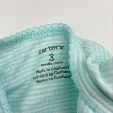 Load image into Gallery viewer, Girls Carters, blue cotton bodysuit / romper, GUC, size 000,  