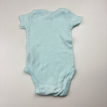 Load image into Gallery viewer, Girls Carters, blue cotton bodysuit / romper, GUC, size 000,  