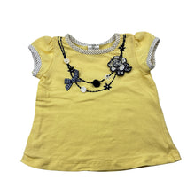 Load image into Gallery viewer, Girls Target, embroidered stretchy tee / top, GUC, size 000,  