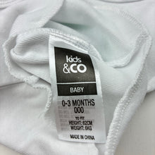 Load image into Gallery viewer, Unisex Kids &amp; Co, white cotton singlet top, EUC, size 000,  