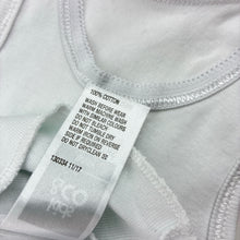 Load image into Gallery viewer, Unisex Kids &amp; Co, white cotton singlet top, EUC, size 000,  