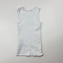 Load image into Gallery viewer, Unisex Kids &amp; Co, white cotton singlet top, EUC, size 000,  