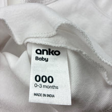 Load image into Gallery viewer, Unisex Anko, set of 2 white cotton singlet tops, EUC, size 000,  