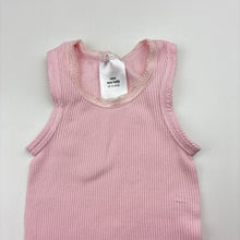 Load image into Gallery viewer, Girls Target, pink ribbed cotton singlet top, GUC, size 0000,  