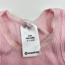 Load image into Gallery viewer, Girls Target, pink ribbed cotton singlet top, GUC, size 0000,  