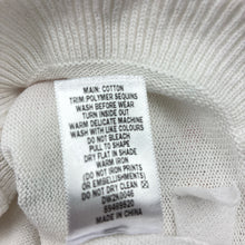 Load image into Gallery viewer, Girls Sista, white knitted cotton cardigan, sequins, GUC, size 3,  