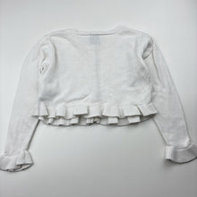 Load image into Gallery viewer, Girls Sista, white knitted cotton cardigan, sequins, GUC, size 3,  