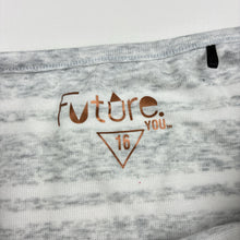 Load image into Gallery viewer, Girls Future You, striped soft feel tee / top, EUC, size 16,  