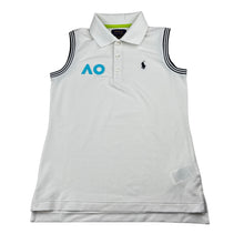 Load image into Gallery viewer, Girls Polo Ralph Lauren, Australian Open tennis sleeveless activewear polo top, EUC, size 8-10,  