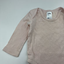 Load image into Gallery viewer, Girls Anko, pink pointelle cotton bodysuit / romper, GUC, size 00,  