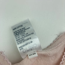 Load image into Gallery viewer, Girls Anko, pink pointelle cotton bodysuit / romper, GUC, size 00,  