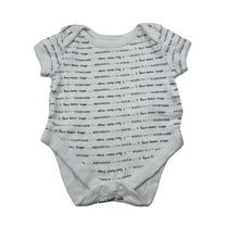 Load image into Gallery viewer, Unisex George, white cotton bodysuit / romper, EUC, size 000,  