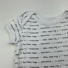 Load image into Gallery viewer, Unisex George, white cotton bodysuit / romper, EUC, size 000,  