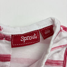 Load image into Gallery viewer, Girls Sprout, striped cotton dress, butterflies, GUC, size 000, L: 31cm