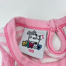 Load image into Gallery viewer, Girls MAMBO, stretchy singletsuit romper, FUC, size 00,  