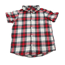 Load image into Gallery viewer, Boys H&amp;M, checked cotton short sleeve shirt, EUC, size 1,  