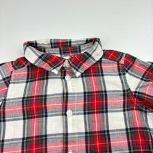 Load image into Gallery viewer, Boys H&amp;M, checked cotton short sleeve shirt, EUC, size 1,  