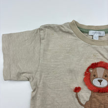 Load image into Gallery viewer, Boys purebaby, organic cotton tee / top, lion, FUC, size 1,  