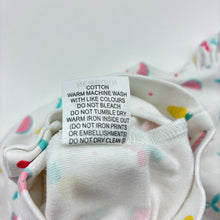 Load image into Gallery viewer, Girls Marquise, soft feel cotton romper, tropical fruit, EUC, size 0000,  
