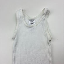 Load image into Gallery viewer, Unisex Target, white ribbed cotton singlet top, EUC, size 000,  