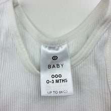 Load image into Gallery viewer, Unisex Target, white ribbed cotton singlet top, EUC, size 000,  