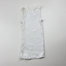Load image into Gallery viewer, Unisex Target, white ribbed cotton singlet top, EUC, size 000,  