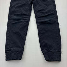 Load image into Gallery viewer, Boys Target, dark navy stretch cotton pants, elasticated, Inside leg: 45cm, GUC, size 5,  