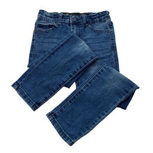 Load image into Gallery viewer, Unisex Cotton On, blue stretch denim jeans, adjustable, Inside leg: 50cm, FUC, size 6,  