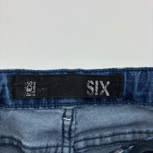 Load image into Gallery viewer, Unisex Cotton On, blue stretch denim jeans, adjustable, Inside leg: 50cm, FUC, size 6,  