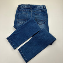 Load image into Gallery viewer, Unisex Cotton On, blue stretch denim jeans, adjustable, Inside leg: 50cm, FUC, size 6,  
