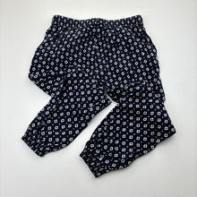 Load image into Gallery viewer, Girls Cotton On, navy viscose lightweight pants, elasticated, Inside leg: 38cm, GUC, size 5,  