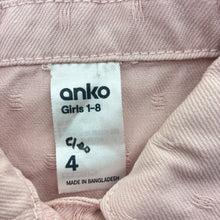 Load image into Gallery viewer, Girls Anko, pink denim jacket, poppers, EUC, size 4,  