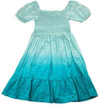 Load image into Gallery viewer, Girls Anko, shirred cotton short sleeve dress, GUC, size 10, L: 68cm