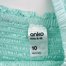 Load image into Gallery viewer, Girls Anko, shirred cotton short sleeve dress, GUC, size 10, L: 68cm