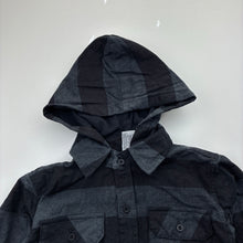 Load image into Gallery viewer, Boys Kids Stuff, flannel cotton long sleeve hooded shirt, GUC, size 6,  