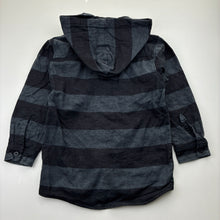 Load image into Gallery viewer, Boys Kids Stuff, flannel cotton long sleeve hooded shirt, GUC, size 6,  