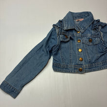 Load image into Gallery viewer, Girls Nanette Lepore, lightweight denim jacket, GUC, size 2,  