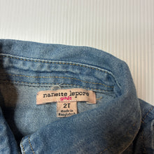 Load image into Gallery viewer, Girls Nanette Lepore, lightweight denim jacket, GUC, size 2,  