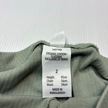 Load image into Gallery viewer, Girls KID, ribbed leggings / bottoms, Inside leg: 30cm, EUC, size 2,  