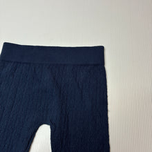 Load image into Gallery viewer, Girls Anko, navy textured stretchy leggings / bottoms, EUC, size 1,  