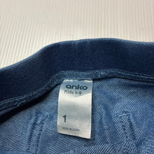 Load image into Gallery viewer, Girls Anko, stretchy denim leggings, elasticated, GUC, size 1,  