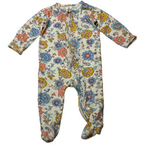 Load image into Gallery viewer, Girls Target, stretchy floral zip coverall / romper, GUC, size 00,  