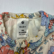 Load image into Gallery viewer, Girls Target, stretchy floral zip coverall / romper, GUC, size 00,  