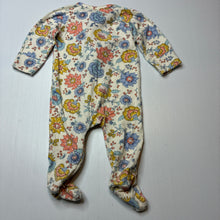 Load image into Gallery viewer, Girls Target, stretchy floral zip coverall / romper, GUC, size 00,  