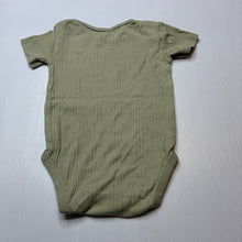 Load image into Gallery viewer, Unisex Anko, green ribbed cotton bodysuit / romper, FUC, size 0,  