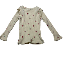 Load image into Gallery viewer, Girls KID, ribbed long sleeve top, cherries, GUC, size 1,  
