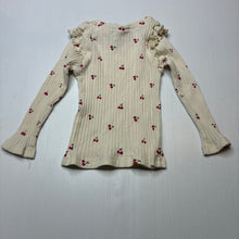 Load image into Gallery viewer, Girls KID, ribbed long sleeve top, cherries, GUC, size 1,  