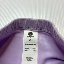 Load image into Gallery viewer, Girls Dymples, purple stretchy leggings / bottoms, GUC, size 0,  